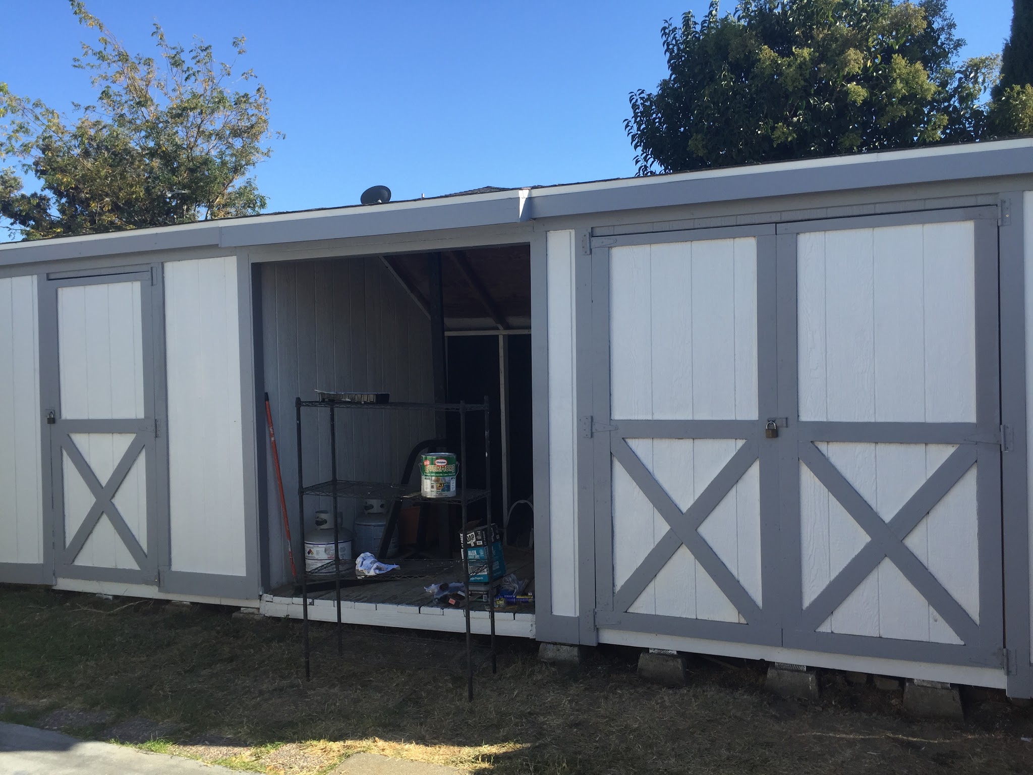 Custom-built barn-style storage shed by Romack Home Maintenance